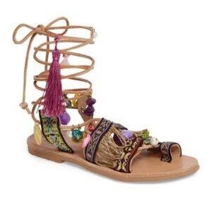 Mabu by Maria Bk Alkidameia Fringed Sandal